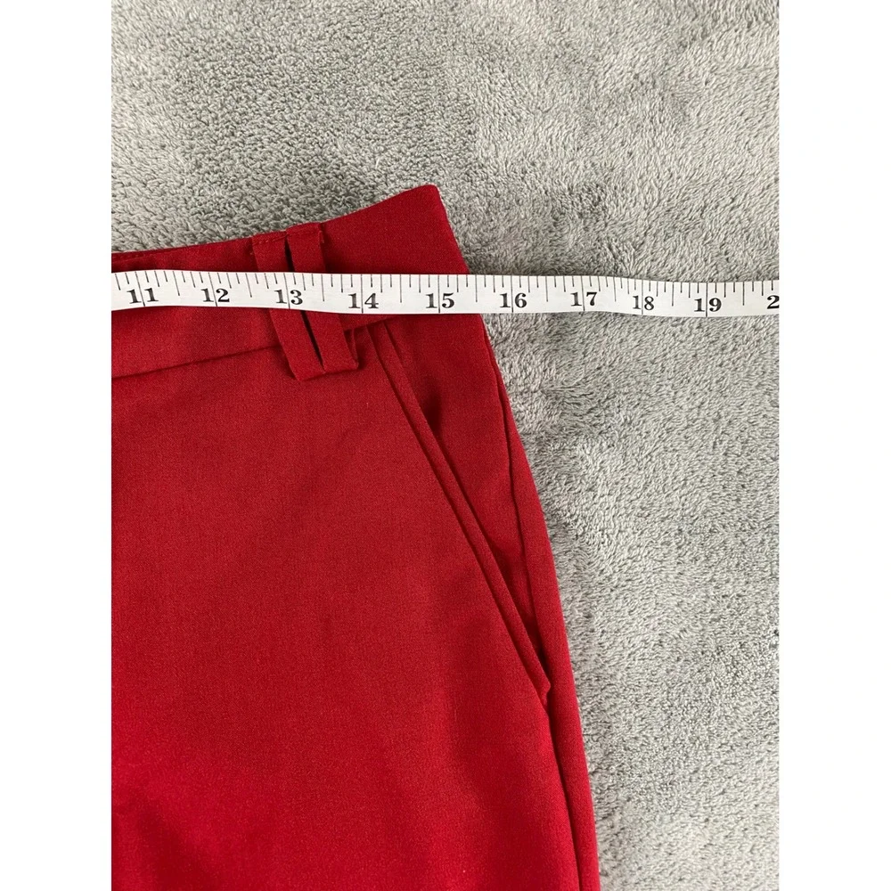 New York & Company Stretch Red Dress Pants Womens 12 Straight Leg Workwear